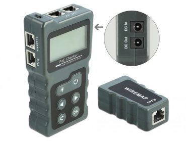 Preview: DELOCK LCD Kabeltester RJ45 / PoE / DC
