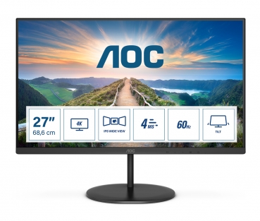 AOC 68,6cm (27)  U27V4EA   16:09 2xHDMI+DP  IPS black