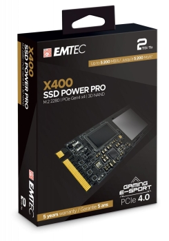 Preview: Emtec SSD M.2 NVMe PCIe 4.0 X400 2TB Intern retail