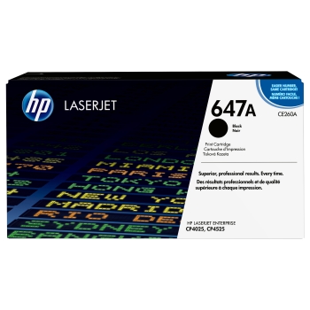 HP 647A original Color LaserJet Toner cartridge CE260A black standard capacity 8.500 pages 1-pack
