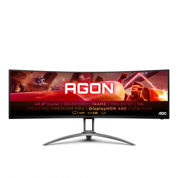 AOC 124cm  (49)  AG493QCX  32:09 2xHDMI+DP+USB Curved black