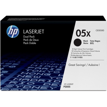 HP Toner 05X CE505XD Schwarz Doppelpack