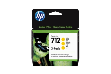 HP 712   3x Gelb                Tintenpatrone
