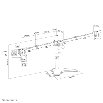 Neomounts TIS 13-27 3TFT 3Gelenke schw. Max.7kg