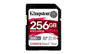 SD Card 256GB Kingston SDXC React+ 300R/260W Reader retail
