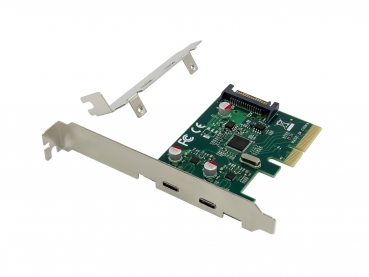 CONCEPTRONIC PCI Express Card x4 2-Port USB-C 3.2 Strom erfo