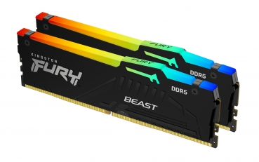 DDR5  32GB PC 5200 CL40 Kingston KIT (2x16GB) FURY Beast RGB retail