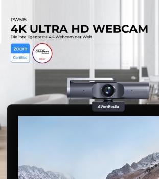 Preview: AVerMedia Webcam, Live Stream Cam 515 (PW515), 4K HDR