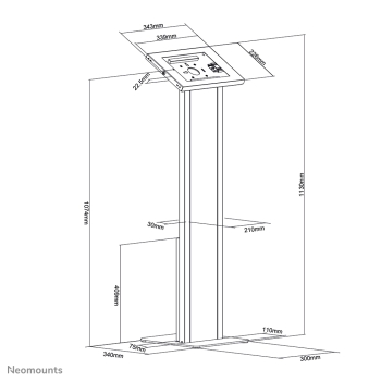 Neomounts BOS Tablet 9,7-11              weiß