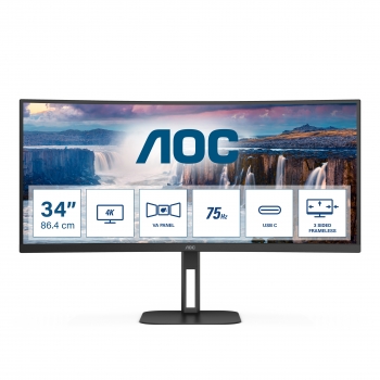 AOC 86,0cm (34)  CU34V5C/BK 21:09  HDMI+DP+USB-C Curved retail