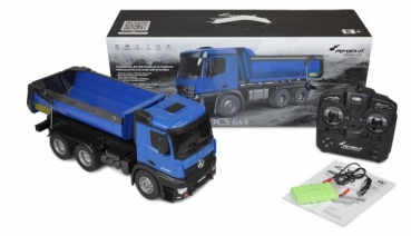 Amewi RC Baustelle LKW Arocs Kipper blau NiMH Akku 400mAh/8+