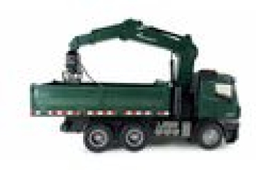 Preview: Amewi RC Baustelle MB Kranwagen+Kipper gr�n LiIon 1200mAh/8+