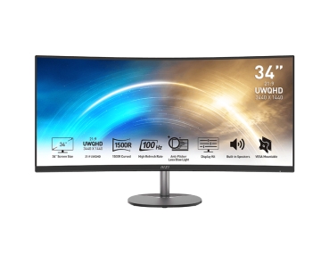MSI PRO MP341CQDE   86cm (34) VA UWQHD 4ms 100Hz