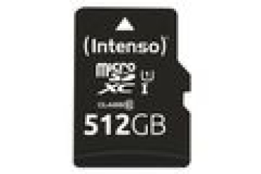 SD MicroSDXC Card 512GB Intenso UHS-I inkl. SD- Adapter retail