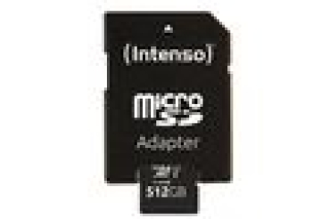 Preview: SD MicroSDXC Card 512GB Intenso UHS-I inkl. SD- Adapter retail
