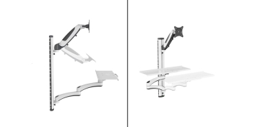 Preview: DIGITUS WAH Arbeitspl. 0-32 1TFT+TAS 2Gelenke wei� Max.8KG