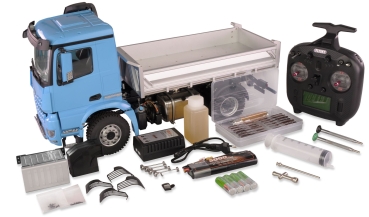 Preview: Amewi RC Baustelle Muldenkipper Mercedes Arocs 4x2 blau 14+