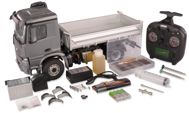 Preview: Amewi RC Baustelle Muldenkipper Mercedes Arocs 4x2 grau 14+