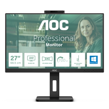 AOC 68,6cm (27)  Q27P3CW   16:09 HDMI+DP+USB-C IPS WebCam retail
