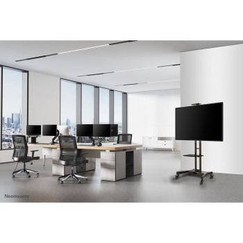 Preview: Neomounts NM-M1700BLACK mobiler Bodenständer für Flachbild-Fernseher bis 75 (191 cm).