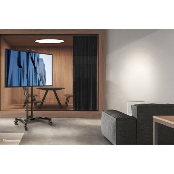 Preview: Neomounts NM-M1700BLACK mobiler Bodenständer für Flachbild-Fernseher bis 75 (191 cm).