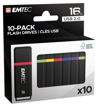 Emtec USB2.0 K100 16GB P10 10-pack color box retail