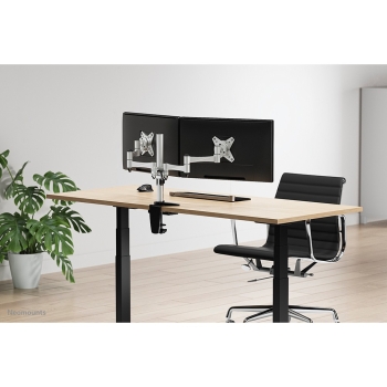 Preview: Neomounts Tischhalterung für zwei Flachbildschirme bis 27 (69 cm) 9KG FPMA-D1330DSILVER