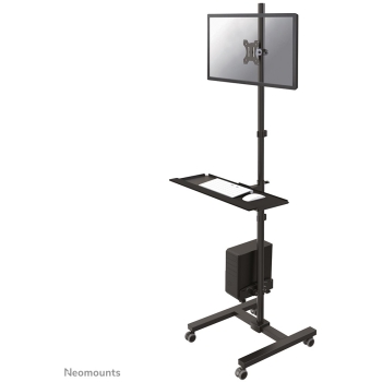 Neomounts FPMA-MOBILE1700 mobiler Arbeitsplatz für PC. Flachbildschirm (max. 32/81 cm). Tastatur und Maus.