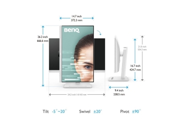 Preview: BenQ 68,6cm GW2790QT  16:9  DP/USB-C/HDMI wei� lift/piv. QHD