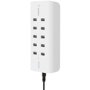 Preview: Belkin 10-Port USB-Ladestation.120W. 2.4A pro Port. Weiß