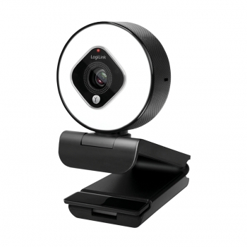 Logilink Webcam FHD 76° Dual-Mikro Autof. Ringlicht Stativ