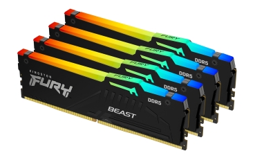 DDR5 128GB PC 5200 CL40 Kingston KIT (4x32GB) FURY Beast RGB retail