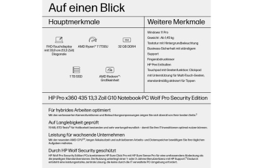 Preview: HP PB x360 435 G10 13.3 R7-7730U 32/1TB FHD W11P