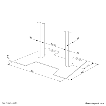 Neomounts BOS Bodenplatte schwarz