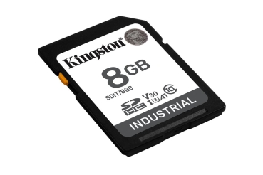 Preview: SD Card   8GB Kingston SDHC Industrial -40C to 85C retail