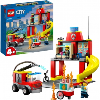 LEGO City   Feuerwehrstation und Löschauto            60375