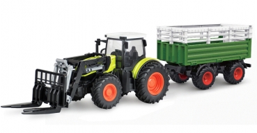 Amewi RC Traktor mit XL-Zubehörpaket    LiIon 500mAh grün/6+