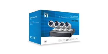 Preview: LevelOne CCTV 8-Kanal Kit 2MP/IP66/H.264/1x3,5/IR-30m  wei�