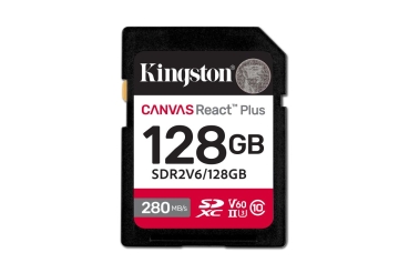 SD Card 128GB Kingston SDXC React+ 280R/100W Reader retail
