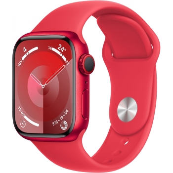 Apple Watch S9 Aluminium Cellular 41mm Rot (Sportarmband rot) S/M NEW