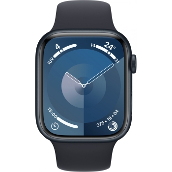 Preview: Apple Watch S9 Aluminium Cellular 45mm Mitternacht (Sportarmband mitternacht) M/L NEW