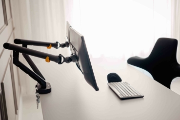 BakkerElkhuizen Monitorarm BE Flexible Dual dunkelgrau retail