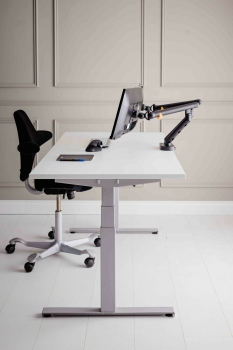 BakkerElkhuizen Monitorarm BE Flexible Dual dunkelgrau retail