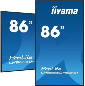 IIYAMA 217.0cm(86) LH8665UHSB-B1 16:9  2xHDMI+DP+2xUSB IPS retail (Speditionsversand)