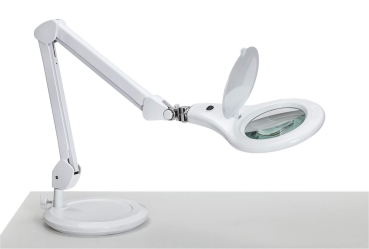 MAUL LED Lupenleuchte Makro mit Standfuß weiß
