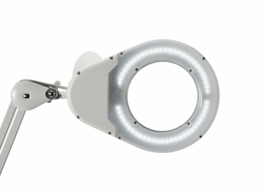 MAUL LED Lupenleuchte Viso mit Klemmfuß weiß