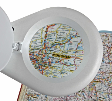 MAUL LED Lupenleuchte Viso mit Klemmfuß weiß