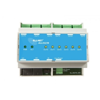 Preview: ALLNET MSR IO ALL3527B HUT / 6fach 250V/16A Relais Ausgang I2C