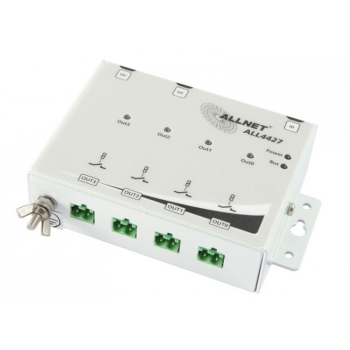 Preview: ALLNET MSR IO ALL4427 / 4 Port 250V/10A Relais im Gehäuse AUSGANG