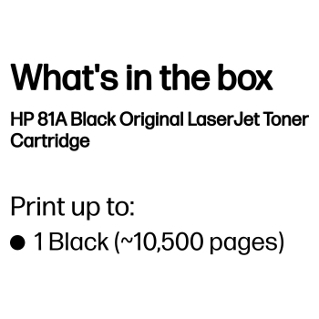 Preview: HP 81A original Toner cartridge CF281A black standard capacity 10.500 pages 1-pack